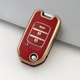 Gold TPU Car Key Cover For  Honda  Key Protect Case