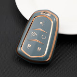 Gold TPU Car Key Cover For  Cadillac  Key Protect Case