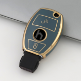 Gold TPU Car Key Cover For  Benz  Key Protect Case
