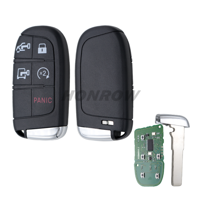 Copy For Dodge Ram Jeep 4+1 smart key with  ID4A Chip 433mhz  Smart Remote Car Key  FCC ID:M3N-40821302