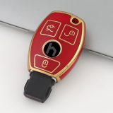 Gold TPU Car Key Cover For  Benz  Key Protect Case
