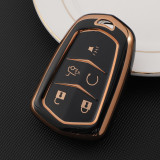 Gold TPU Car Key Cover For  Cadillac  Key Protect Case