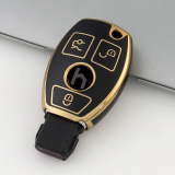Gold TPU Car Key Cover For  Benz  Key Protect Case