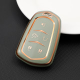 Gold TPU Car Key Cover For  Cadillac  Key Protect Case