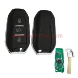 For Original New 2020 Peugeot 5008 508 3 button  Keyless Go Smart remote Key with 4A HITAG AES NCF29A1 128bit A3M05 434MHz FCCID: IM3A  Original key+afertermarket key blank