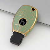 Gold TPU Car Key Cover For  Benz  Key Protect Case