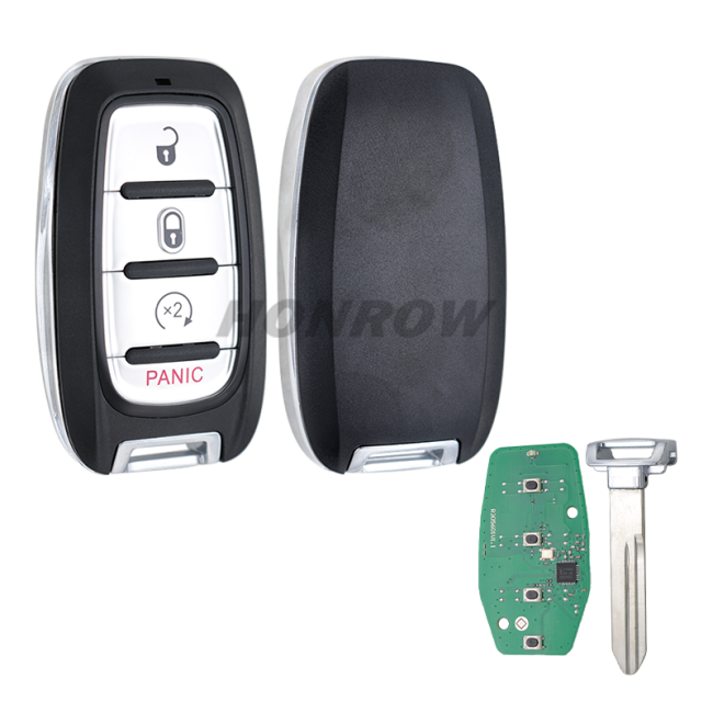 For Chrysler Pacifica 2+1 button Smart Key Proximity Keyless with NCF29AxMTT HITAG AES  4A chip 433mhz FCC ID: M3N-97395900 P/N: 68419652AB