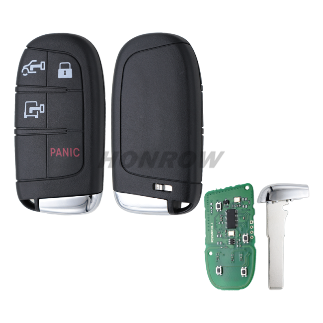 For Dodge Ram Jeep 3+1 smart key with  ID4A Chip 433mhz  Smart Remote Car Key  FCC ID:M3N-40821302