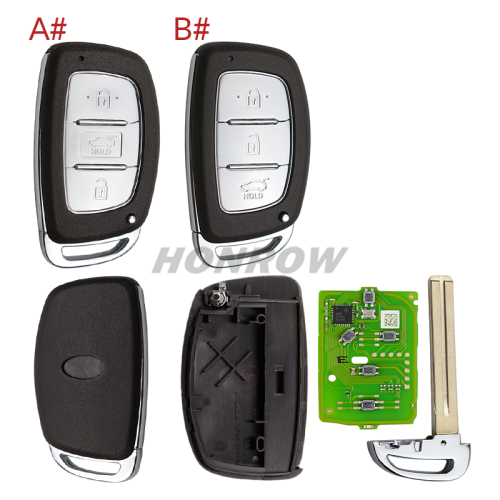 XHORSE VVDI  XZHY84EN 3 button remote key for Hyubdai XZ Series i25 Special boardexclusively for hyundai models  support hyundai smart key support regenerate and reuse Note:The pcb board only can be generated for hyundai models.