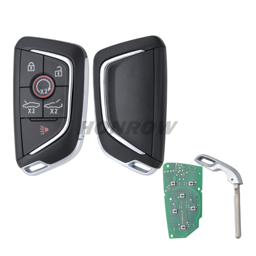 For Cadillac Corvette C8 5+1 button smart remote key with ID49 chip 434 Mhz FCC ID: YG0G20TB1 P/N: 13538852, 13547762, 13554499