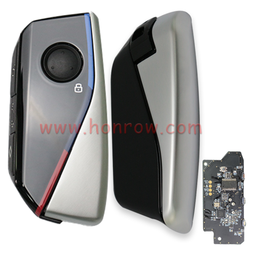 For BMW FEM BDC CAS4 CAS4+ 4 button Smart Remote Key with 433MHz HTTAG-PRO(ID49) PCF7953P chip Sliver Color