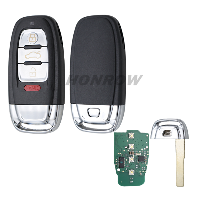For Audi Keyless 3+1 button remote key with 315mhz For Audi A6, A8, Q3,Q5,Q7,NPXF7945AC1500 CMK008 05 Tn616381 only your remote key is like this, all remote key can use
