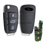 For Original Audi Q2 Q3 3 button keyless go remote key with MQB48  ID48 (megmos AES)433mhz FCCID:81A837220