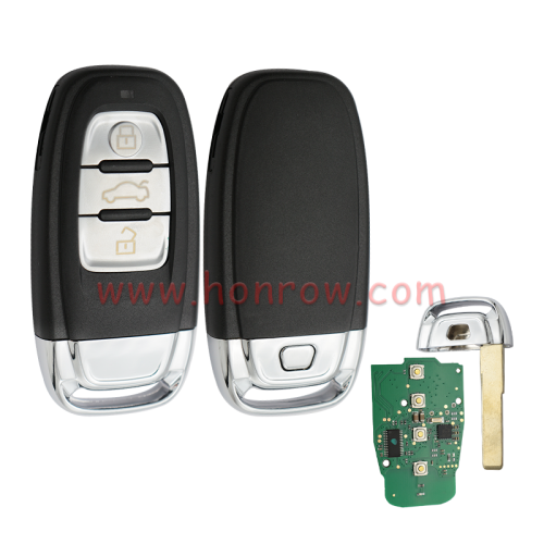 For Audi Keyless 3 button remote key with 868mhz For Audi A6, A8, Q3,Q5,Q7, only your remote key is like this, all remote key can use
