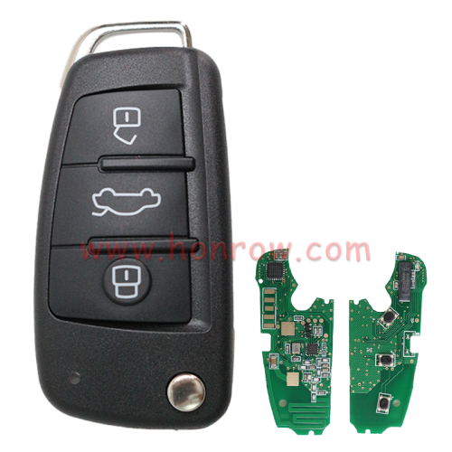 For Audi 3 button remote key with 868MHz 8E Electronic Chip 4F0837220R 4F0837220D