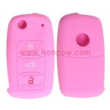 For VW 3 button silicon case (pink color, MOQ:5PCS)