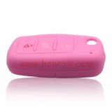 For VW 3 button silicon case (pink color, MOQ:5PCS)