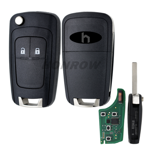 For Chevrolet 2 Button remote key with 433mhz PCF7937E Chip