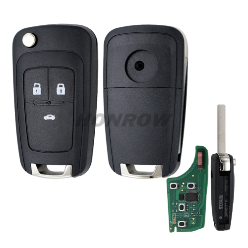 For Chevrolet 3 Button remote key with 315mhz ID46  PCF7937E (Pcf7941E)  Chip