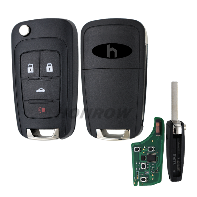 For Chevrolet 4 button remote key with 315mhz PCF7937E Chip