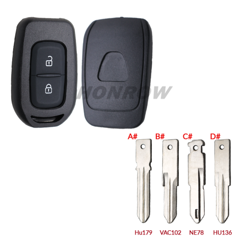 For Renault 2 button Key shell with blade, please choose the blade which you need