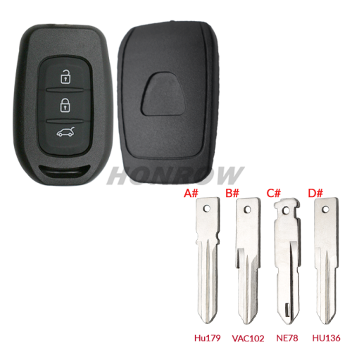 For Renault 3 button Key shell with blade , please choose the blade which you need