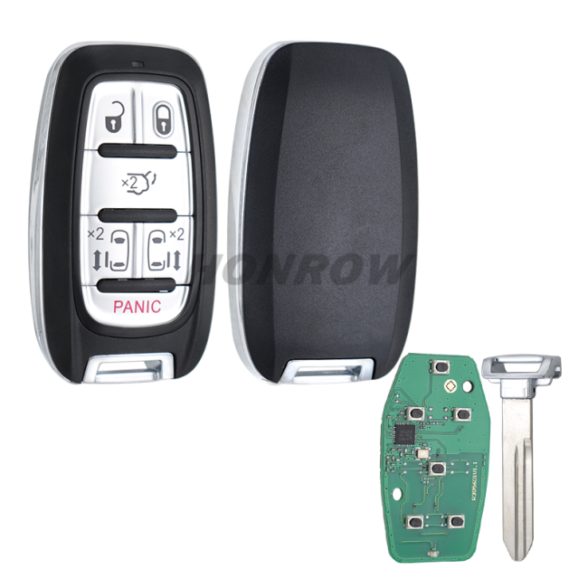 Copy For Chrysler Pacifica 5+1 button Smart Key Proximity Keyless with NCF29AxMTT HITAG AES  4A chip 433mhz FCC ID: M3N-97395900 P/N: 68419652AB