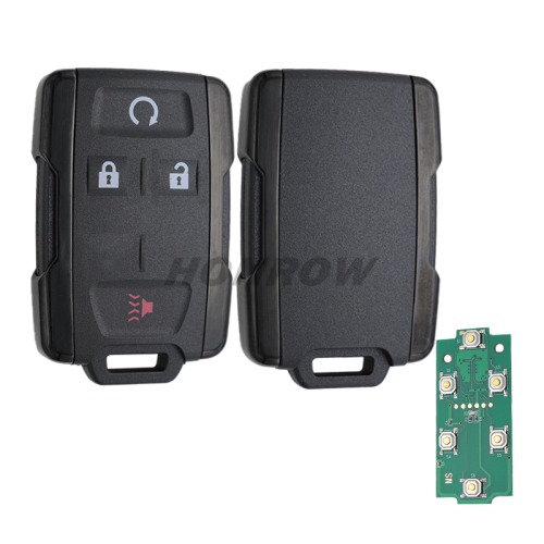 For Chev black 4 button remote key with 433mhz