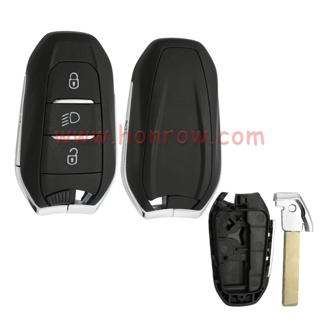 For NEW Peugeot 3 button remote key blank with HU83 blade