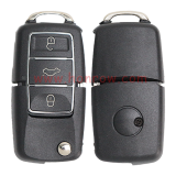 For VW 3 button  waterproof  remote key blank with Black color
