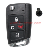 For VW Golf 7 4 button flip remote key blank
