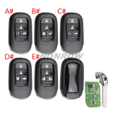 XHORSE VVDI XZBT51EN 4 Buttons smart Remote key. Support Honda smart key ,support regenerate and reuse