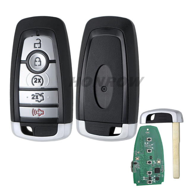For Ford 4+1 button smart card with 868Mhz ID49 HITAG Pro Chip FCC ID: M3N-A2C93142600 IC: 7812A-A2C93142600, H87T-15K601-BB P/N: 164-8149