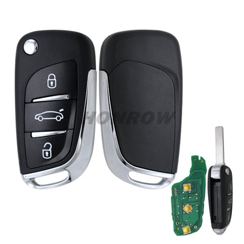 For Citroen DS 3 button remote key with 434mhz FSK model  with PCF7941 ID46 chip