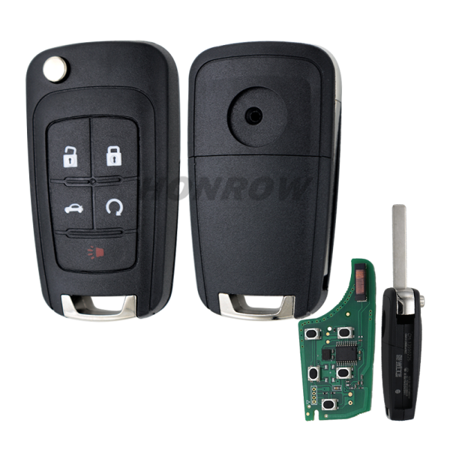 For Opel 4+1 button remote key with 315mhz PCF7937E(Pcf7941E) Chip