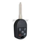 For Ford 5 button remote key with 433.92MHz  ASK without 4D63 CHIP P/N: BB5T-15K601-BA OEM:164-R7999