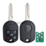 For Ford 5 button remote key with 433.92MHz  ASK without 4D63 CHIP P/N: BB5T-15K601-BA OEM:164-R7999