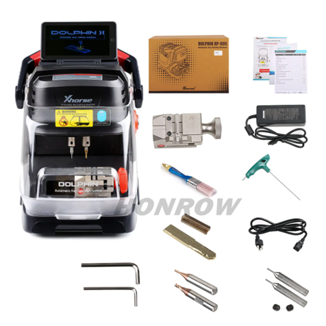 2021 New Xhorse Dolphin XP005L Dolphin II Key Cutting Machine with Adjustable Touch Screen  Built-in Battery Weight:17.0KG