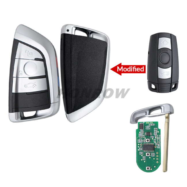For BMW 3 button Modify Smart Remote Key with 315MHz PCF7952 chip