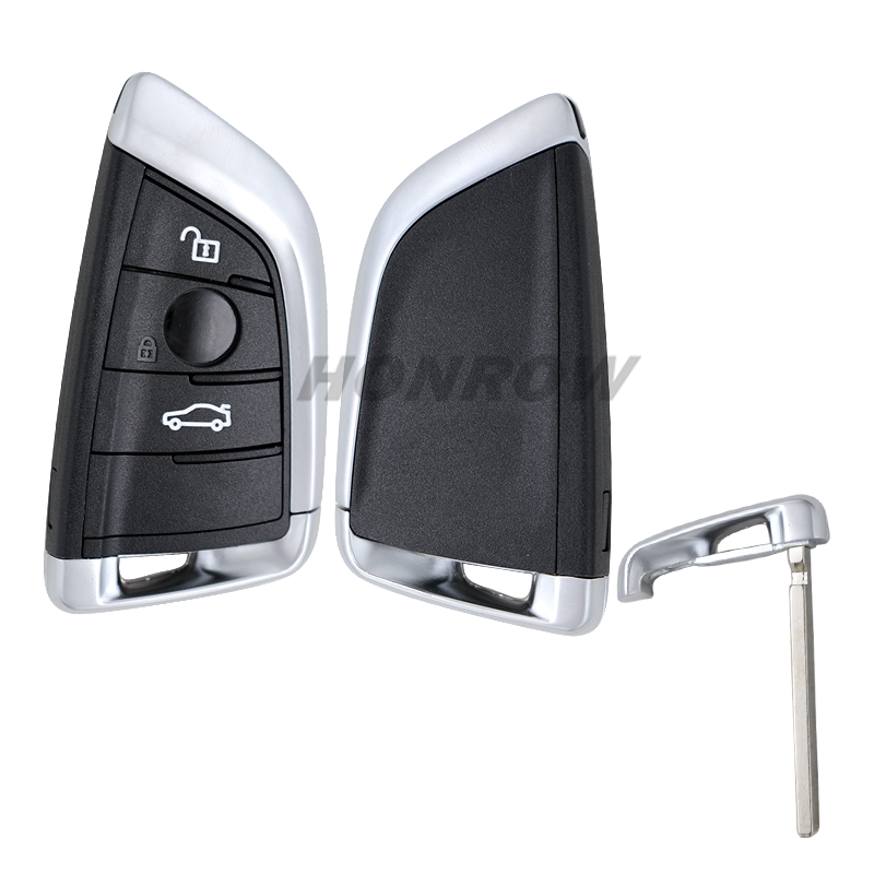 For BM X5 3 button keyless remote key blank with Key Bade