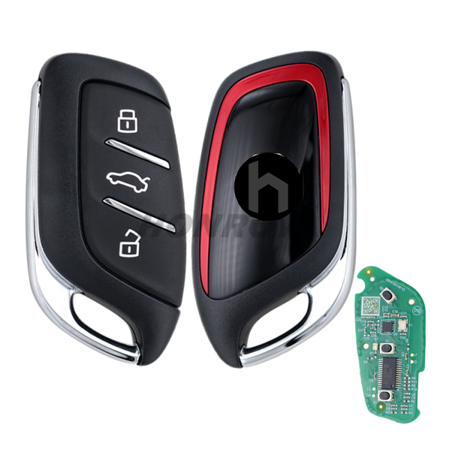 For Original MG HS 3 button Smart Remote Key with 433MHz 10963398-RMK with Red line color