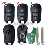 For Citroen 3 Button Remote Key with 433MHz and HITAG AES 4A Chip