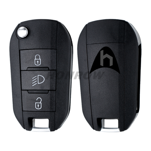 For Citroen 3 button Remote Flip Car Key Shell with VA2 blade