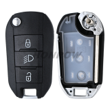 For Citroen 3 button Remote Flip Car Key Shell with HU83 blade without lg