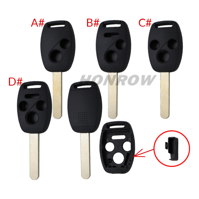 For high quality Honda 2/2+1/3/3+1 button remote key blank enhanced version