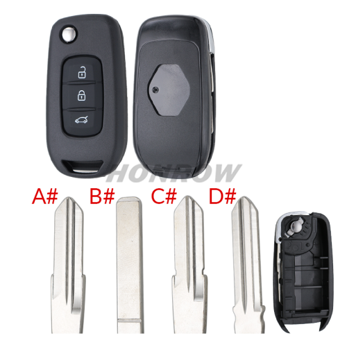 For new Renault 3 button remote key shell