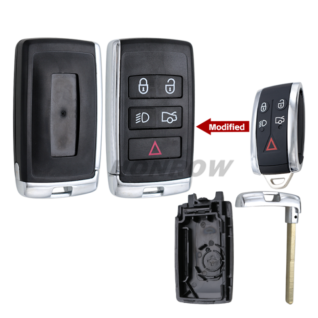 For Landrover Jaguar 5 button modified remote key blank