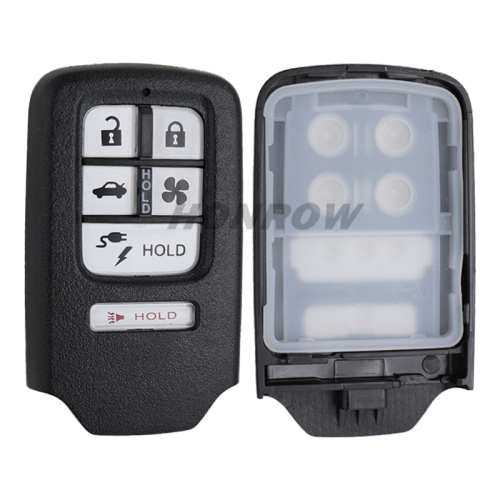 For Honda 6 button remote key with 433mhz with hitag3 ID47 chip FCC ID:KR5V2X