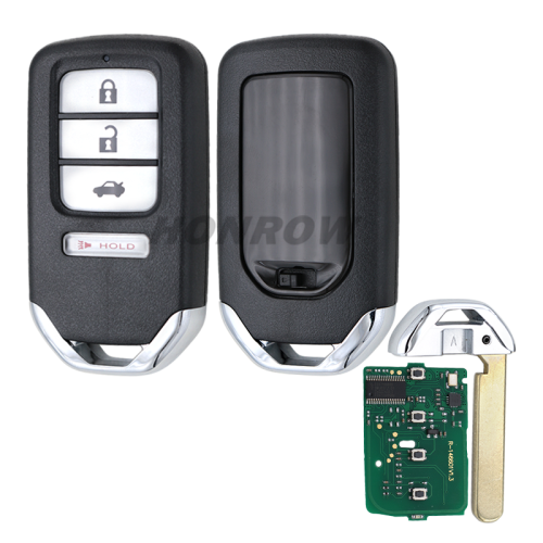 For Honda Accord 3+1 Button Smart Remote Car Key with 313.8Mhz FSK /NCF2952X/ Hitag 3/ ID47 chip  FCC ID: ACJ932HK1210A IC: 216J-HK1210A