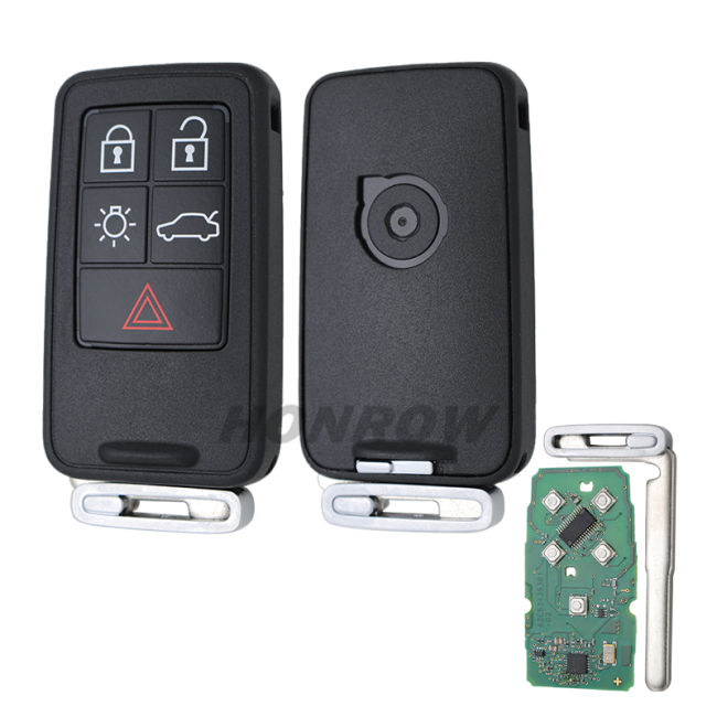 For Volvo 5 button remote key with 902mhz  PCF7945/7953 chip FCCID:KR55WK49266
